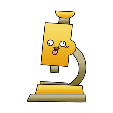 Degrade gölgeli karikatür mikroskop