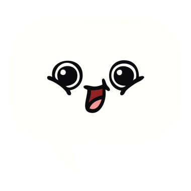 düz renk retro karikatür konuşma balonu