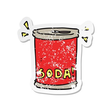 bir çizgi film soda sıkıntılı etiket olabilir