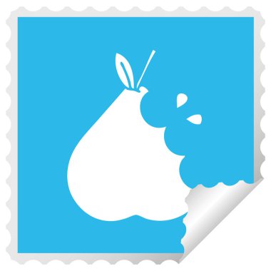 yeşil armut etiket karikatür peeling Meydanı