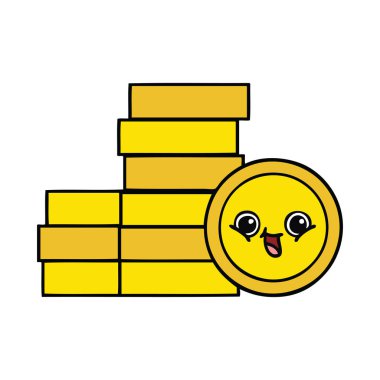 sevimli çizgi bir sikke