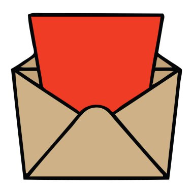 ilginç çizgi film mektup ve zarf el çekilmiş