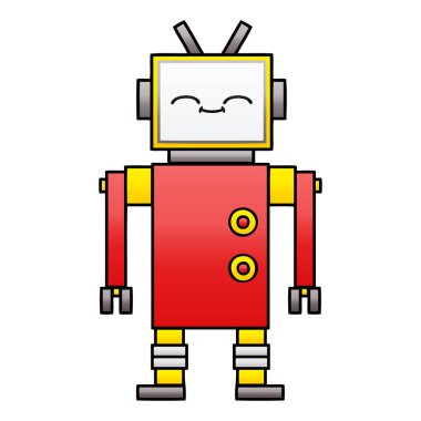 Degrade gölgeli karikatür robot