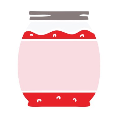 elle çizilmiş karikatür doodle çilek reçeli