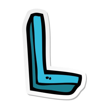 bir çizgi film mektup etiketi