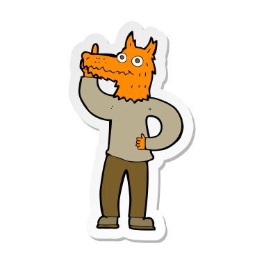 bir çizgi film tilki adamın fikri ile etiket