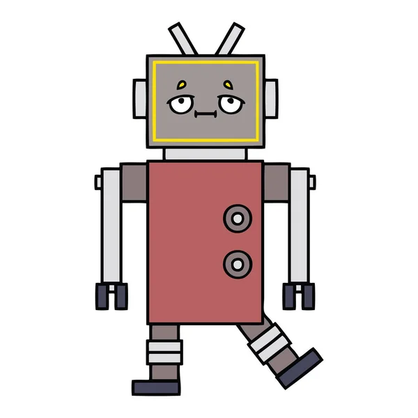 Милый мультяшный робот — стоковый вектор