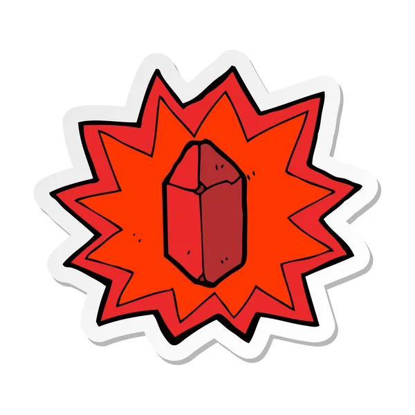 Sticker Voor Een Tekenfilm Ruby — Stockvector