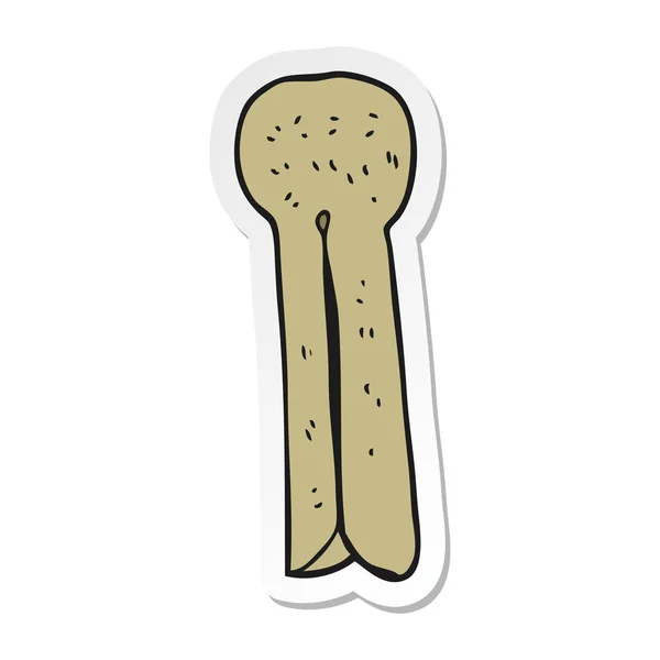 Pegatina de una estaca de madera vieja de dibujos animados — Vector de stock