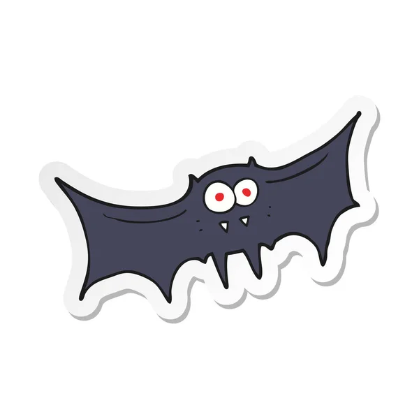 Etiqueta de um morcego vampiro desenhos animados —  Vetores de Stock