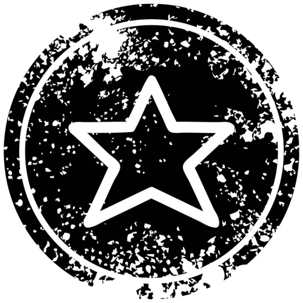 Forma de estrela ícone angustiado — Vetor de Stock