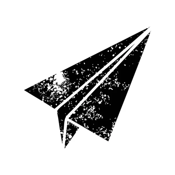 Sıkıntılı sembolü kağıt uçak — Stok Vektör