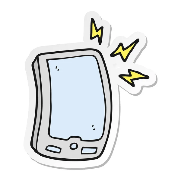 Pegatina de un teléfono móvil de dibujos animados — Archivo Imágenes Vectoriales