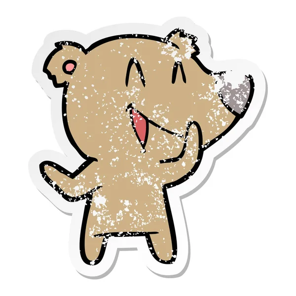Szomorú böllér-ból egy nevető medve rajzfilm — Stock Vector