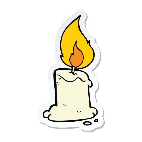Sticker Cartoon Candle — Stock Vector