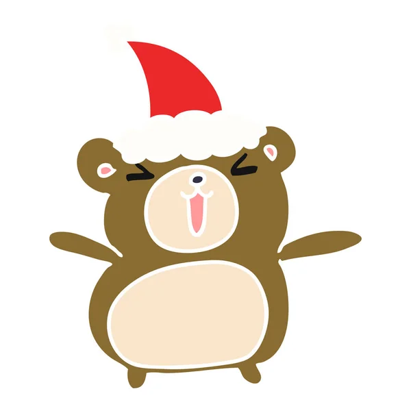 Desenhos animados de Natal do urso kawaii —  Vetores de Stock