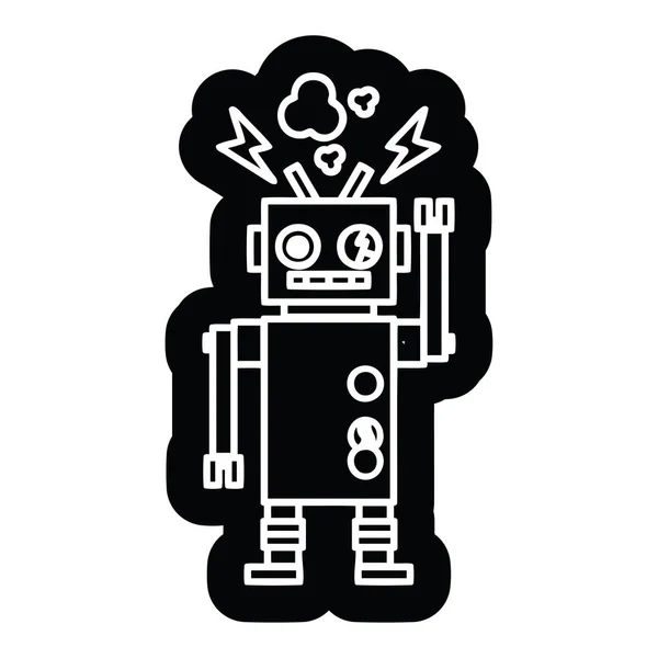 Icono del robot mal funcionamiento — Archivo Imágenes Vectoriales
