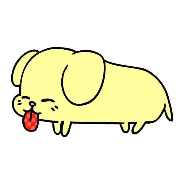 Κινουμένων σχεδίων χαριτωμένο kawaii σκύλου — Διανυσματικό Αρχείο
