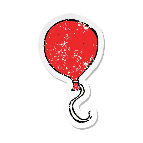 Retro distressed sticker of a cartoon balloon — Stock Vector