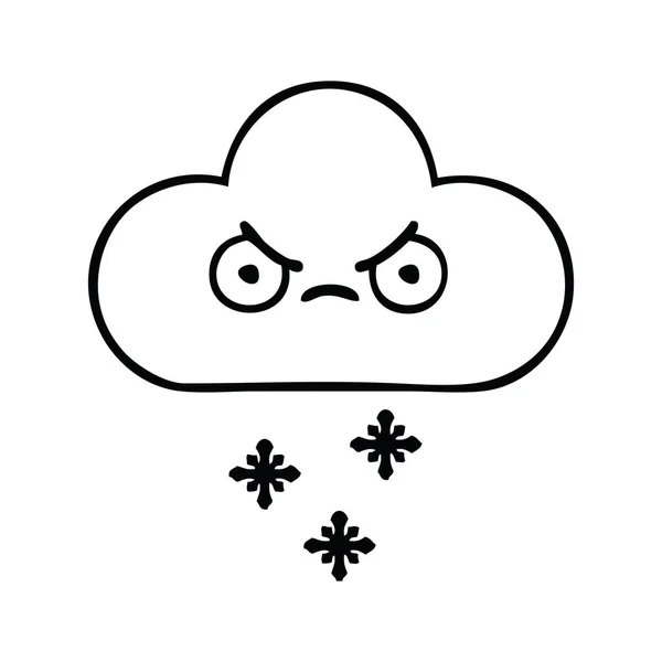 Рисунок Снежного Облака — стоковый вектор