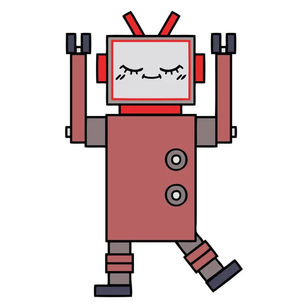 Lindo robot de dibujos animados — Archivo Imágenes Vectoriales