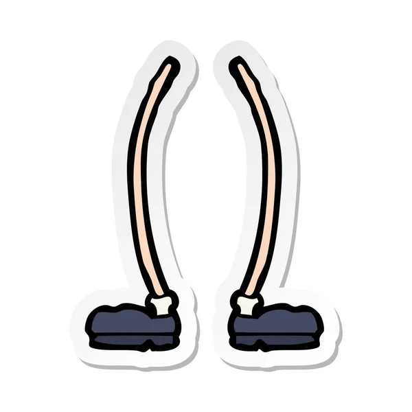 Pegatina de las piernas de dibujos animados — Vector de stock