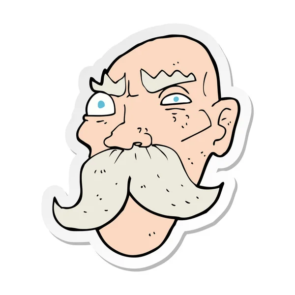 Böllér-ból egy rajzfilm dühös öregember — Stock Vector
