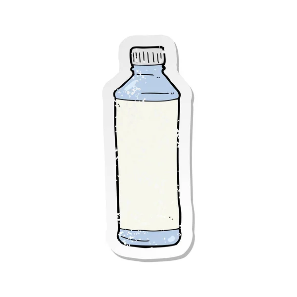 Retro distressed nálepka láhev vody kreslený — Stockový vektor