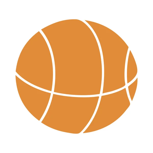 Płaski kolor kreskówka retro kosz do koszykówki — Wektor stockowy