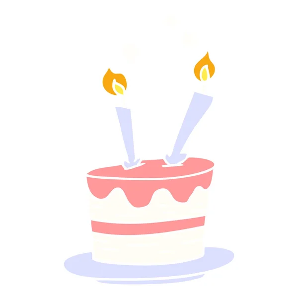 Cartoon doodle of a birthday cake — Stock Vector