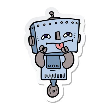 bir çizgi film robot Sticker