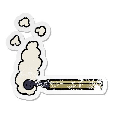 bir çizgi film yanık maçın sıkıntılı etiket