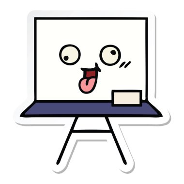 etiket bir sevimli çizgi beyaz tahta