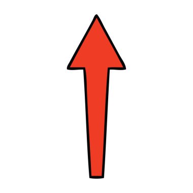 ilginç el çizilmiş karikatür oku