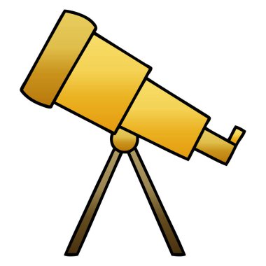 Degrade gölgeli karikatür teleskop