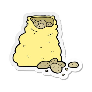 patates çuvalı çizgi film etiketi