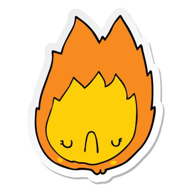 etiket bir çizgi film mutsuz alev