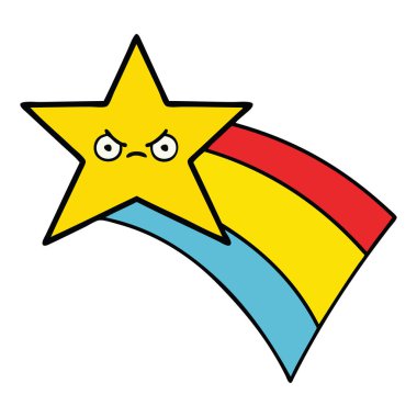 sevimli çizgi film çekim rainbow yıldız