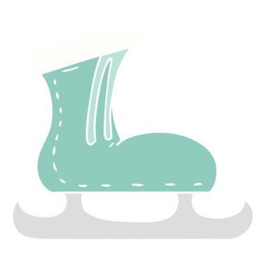 bir buz pateni çizme çizgi film doodle