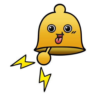 Degrade gölgeli karikatür zil çan