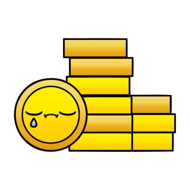 Degrade gölgeli karikatür paralar