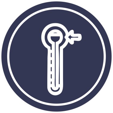 yüksek sıcaklık dairesel simgesi simgesi