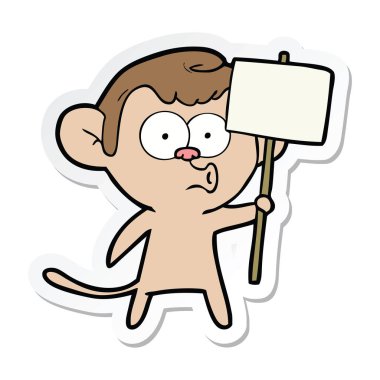 maymun hooting çizgi film etiketi