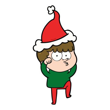 gözleri güvensizlik giyen ın sürtünme meraklı bir çocuk çizgi çizme 