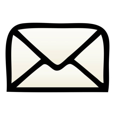 Degrade gölgeli karikatür kağıt zarf