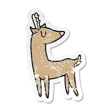 bir çizgi film geyik sıkıntılı etiket