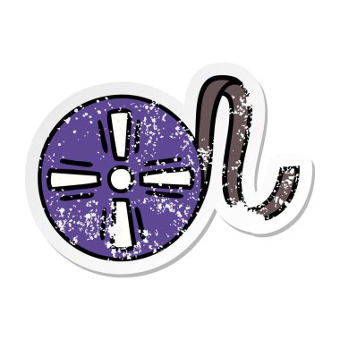 sevimli çizgi film sıkıntılı etiket rulo