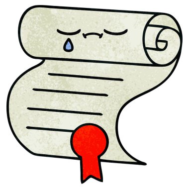 Retro grunge doku karikatür bir sözleşme