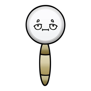 Degrade gölgeli karikatür bir büyüteç