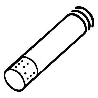 bir sigara sopa çizim karikatür